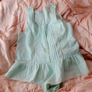 VINTAGE ROMPER  green/blue Jammies